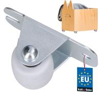 KOTARBAU® Roulettes de transport 22 mm en caoutchouc Univer. Cadre en acier Roulettes de meuble Tous les sols Roulettes pivotantes Caisses Fixes Roulettes coulissantes Roulettes à outils Roulettes fix