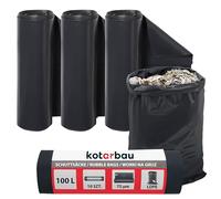 KOTARBAU® Sac à Gravats en Plastique 100L - Usage Multiple pour Déchets et Ordures 75µm (3 Unités)