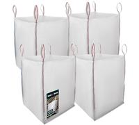 KOTARBAU® Sac Big Bag Vide, Bigbag, Big Bag Bois, Big Bag Gravat, Big Bag Jardin, Sac Gravat Chantier 90 x 90 x 120 cm 1000 kg 4 pieces