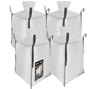 KOTARBAU® Sac Big Bag Vide, Bigbag, Big Bag Bois, Big Bag Gravat, Big Bag Jardin, Sac Gravat Chantier 90x90x90 cm 500 kg avec trémie de vidange et goulotte 4 pièces