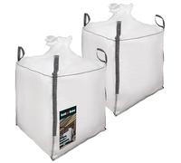 KOTARBAU® Sac Big Bag Vide, Bigbag, Big Bag Bois, Big Bag Gravat, Big Bag Jardin, Sac Gravat Chantier 90x90x90 cm 500 kg avec trémie de vidange et goulotte 2 pièces