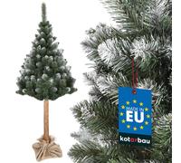 KOTARBAU® Sapin de Noël artificiel Neige 220 cm Pin diamanté sur un tronc en bois avec support en plastique Arbre de Noël Artificiel comme un véritable arbre artificiel Noël Christmas Tree