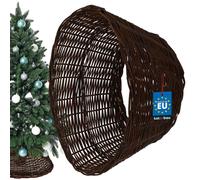 KOTARBAU® Sapin de Noël Rock en osier Ø 45 cm, brun foncé Support pour sapin de Noël en rotin naturel, panier pour sapin de Noël, housse pour sapin de Noël, pied pour sapin de décoration