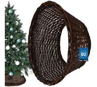 KOTARBAU® Sapin de Noël Rock en osier Ø 60 cm, brun foncé Support pour sapin de Noël en rotin naturel, panier pour sapin de Noël, housse pour sapin de Noël, pied pour sapin de décoration