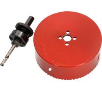 KOTARBAU Scie cloche 121 mm HSS avec foret de centrage Fraise cloche Couronne de perçage Scie circulaire à cloche Scie pour métal, acier inoxydable, bois, plastique