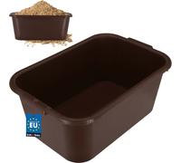 KOTARBAU® Seau à mortier carré 45 L brun plastique Bac à mortier Bac à crachat Seau de chantier Seau à mortier Speisfass carré Seau de maçon Bac à plantes