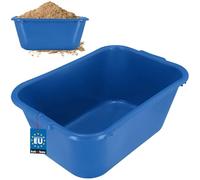 KOTARBAU® Seau à mortier rectangulaire 55 l en plastique bleu - Seau à mortier - Seau de construction - Bac à mortier - Bac à nourriture - Bac de maçon - Bac à plantes