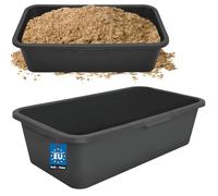 KOTARBAU® Seau à mortier Rectangulaire Noir 40 L