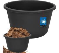 KOTARBAU® Seau à mortier Seau de chantier rond noir 90 L