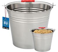 KOTARBAU® Seau en inox 8 l Seau alimentaire Seau à aliments Seau à lait Seau de jardin Seau de construction pour la gastronomie
