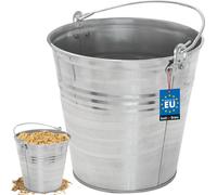 KOTARBAU® Seau en zinc robuste galvanisé 7 L poignée simple Seau à eau pour travaux de jardinage Déchets cuisine Mortier Outils