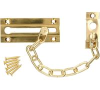 KOTARBAU® Serrure à chaîne de porte Or Soudé Délimiteur de porte Serrure de porte Support de chaîne Protection contre l'effraction Verrouillage secondaire Serrure supplémentaire Verrouillable