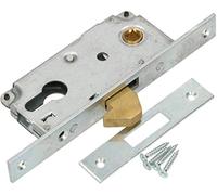 KOTARBAU® serrure à crochet pour portail coulissant, serrure à mortaise 72/40, galvanisé, résistant à la corrosion, argenté, pour porte d'entrée