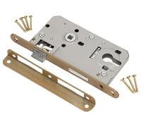 KOTARBAU® Serrure à encastrer pour porte intérieure 72/50 mm pour cylindre profilé universel droit et gauche