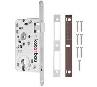 KOTARBAU® Serrure à mortaiser 72/55 mm DIN gauche acier galvanisé inoxydable qualité supérieure résistante argent