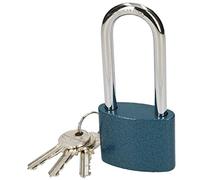KOTARBAU® Serrure à rideau en fonte 50 mm avec anse allongée Verrou universel avec boîtier bleu