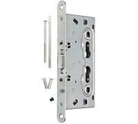 KOTARBAU® Serrure encastrée pour portes coupe-feu 72/65 mm avec serrure anti-panique et portes coupe-feu, argent