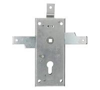 KOTARBAU® serrure pour portes de garage, battantes, portes d'entrepôts, grilles, serrure à encastrer, serrure pour portes et portails 60 mm, serrure multipoints, 3 côtés