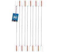 KOTARBAU® Set 10 pièces Brochettes Pour Barbecue - Acier et Bois - 120 cm - Argent - Fourchette Barbecue - Longue - Piques Avec Manche En Bois - Brochettes Réutilisables