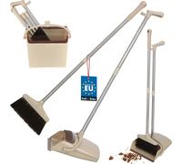KOTARBAU® Set balai et pelle à poussière à long manche Alejandro Balai avec manche Set de balayage Balai avec manche Set de balayage debout sans se baisser Set de pelles et balais