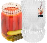 KOTARBAU® Set de 10 poids de fermentation pour bocaux ⌀ 100 mm Polypropylène Poids de fermentation Couvercle de fermentation Aide à la conservation pour cornichons Tamis pour bocaux Embout de fermenta