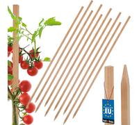 KOTARBAU® Set de 10 tuteurs pour tomates Tuteurs de plantation 150cm en bois Piquet en bois pointu Support de plantes en bois Aide à la croissance des plantes pour la stabilisation