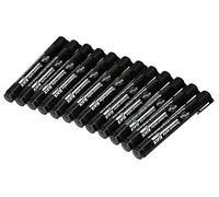 KOTARBAU® Set de 12 Marqueurs Permanents Noirs Pointe Ronde Stylo Étanche