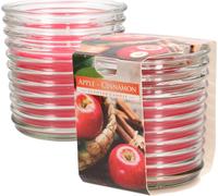 KOTARBAU® Set de 2 bougies Bougie parfumée en verre Apple-Cinnamon