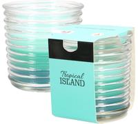 KOTARBAU® Set de 2 bougies Bougie parfumée en verre Tropical Island