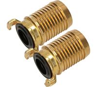 KOTARBAU® Set de 2 raccords rapides 1 1/2" système Geka avec diamètre 38 mm pour tuyau d'arrosage