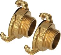 KOTARBAU® Set de 2 raccords rapides système Geka avec filetage extérieur 3/4" pour robinet