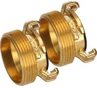 KOTARBAU® Set de 2 raccords rapides système Geka avec filetage mâle 1 1/2" pour robinet