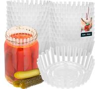 KOTARBAU® Set de 20 poids de fermentation pour bocaux ⌀ 100 mm Polypropylène Poids de fermentation Couvercle de fermentation Aide à la conservation pour cornichons Passoire pour bocaux Embout de ferme