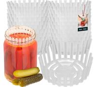 KOTARBAU® Set de 24 poids de fermentation pour bocaux ⌀ 82 mm Polypropylène Poids de fermentation Couvercle de fermentation Aide à la conservation pour cornichons Passoire pour bocaux Embout de fermen