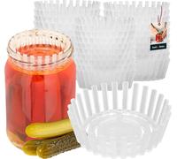KOTARBAU® Set de 30 poids de fermentation pour bocaux ⌀ 100 mm Polypropylène Poids de fermentation Couvercle de fermentation Aide à la conservation pour cornichons Tamis pour bocaux Embout de fermenta