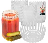 KOTARBAU® Set de 36 poids de fermentation pour bocaux ⌀ 82 mm Polypropylène Poids de fermentation Couvercle de fermentation Aide à la mise en conserve pour cornichons Passoire pour bocaux Embout de fe