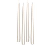 KOTARBAU® Set de 4 bougies de table Bougies pointues pour bougeoirs Blanc nacré Non parfumé Cadeaux au parfum agréable Bougies décoratives d'aromathérapie
