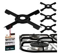 KOTARBAU® Set de 4 croix de cuisinière à gaz émaillées 125x125 mm Tôle Support de casserole pour plaques de cuisson à gaz Rehausse pour réchaud de camping Rehausse Accessoires pour réchaud à gaz