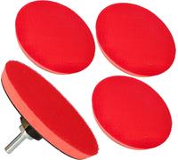 KOTARBAU® Set de 4 plateaux de ponçage avec velcro 125 mm pour meuleuses d'angle M14 Disque de polissage avec boulons