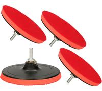 KOTARBAU® Set de 4 plateaux de ponçage avec velcro 150 mm pour meuleuses d'angle M14 Disque de polissage avec boulons