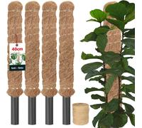 KOTARBAU® Set de 4 tuteurs de mousse pour Monstera Coco Natural ⌀2,5 x 40cm Tuteur de plante Aide à la croissance pour plantes Monstera Tuteur de plante Coco Moss Pole Aide à la croissance Monstera Tu