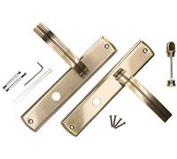 KOTARBAU® Set de poignées de porte 90 mm pour WC à plaque longue patine universelle moderne