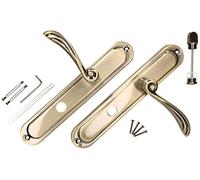 KOTARBAU® Set de poignées de porte 90 mm pour WC à plaque longue patine universelle moderne