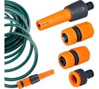 KOTARBAU® Set de raccords pour tuyau d'arrosage 4 pièces 1/2" PVC réglable Raccord rapide pour robinet Stop eau Raccords pour tuyau d'arrosage Raccord pour tuyau d'arrosage 1/2 pouce