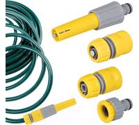 KOTARBAU® Set de raccords pour tuyau d'arrosage 4 pièces 1/2" PVC réglable Raccord rapide pour robinet Stop eau Raccords pour tuyau d'arrosage Raccord pour tuyau d'arrosage 1/2 pouce