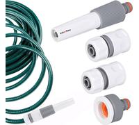 KOTARBAU® Set de raccords pour tuyau d'arrosage 4 pièces 1/2" PVC réglable Raccord rapide pour robinet Stop eau Raccords pour tuyau d'arrosage Raccord pour tuyau d'arrosage 1/2 pouce