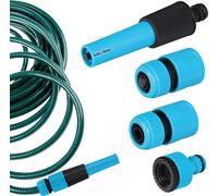KOTARBAU® Set de raccords pour tuyau d'arrosage 4 pièces 1/2" PVC réglable Raccord rapide pour robinet Stop eau Raccords pour tuyau d'arrosage Raccord pour tuyau d'arrosage 1/2 pouce