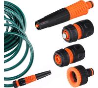 KOTARBAU® Set de raccords pour tuyau d'arrosage 4 pièces 1/2" PVC réglable Raccord rapide pour robinet Stop eau Raccords pour tuyau d'arrosage Raccord pour tuyau d'arrosage 1/2 pouce