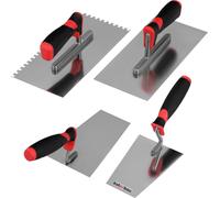 KOTARBAU® Set de truelles en acier inoxydable Set de truelles 4 pièces Truelle de maçon Set de truelles de lissage Set de truelles pour la construction à sec Set de truelles pour le crépissage Outil T