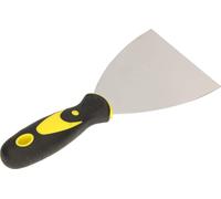 KOTARBAU® Spatule de peintre en acier inoxydable 100 mm Spatule de plâtrier Spatule universelle Gratte pour enlever Couteau à palette avec manche en caoutchouc
